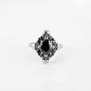 Skull Ring, stainless steel, black, another view