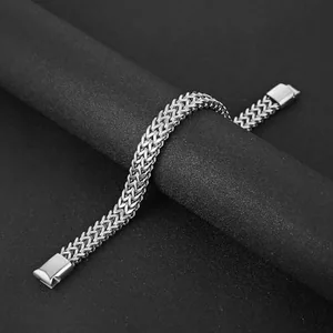 Row Bracelet, gold-plated steel, Franco chain, gold, another view