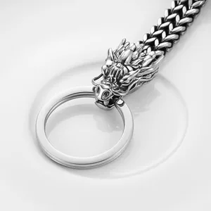 Motorcycle Keychain, stainless steel, another view