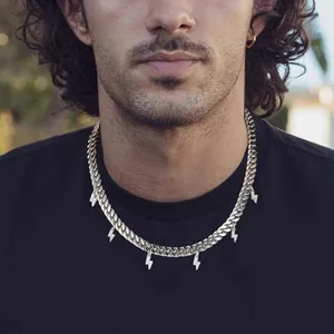 Streetwear Pendant, stainless steel, curb chain, another view