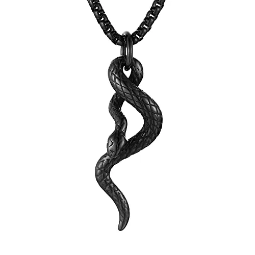 Snake Pendant, stainless steel