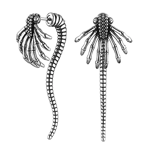 Alien Facehugger Stud Earrings, stainless steel
