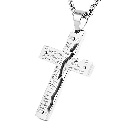 Lord's Prayer Pendant, stainless steel